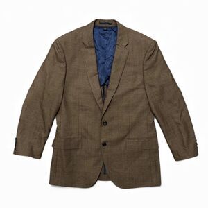 J.Crew Ludlow Slim Fit Blazer Coat 40S Brown American Wool Herringbone 2-Button